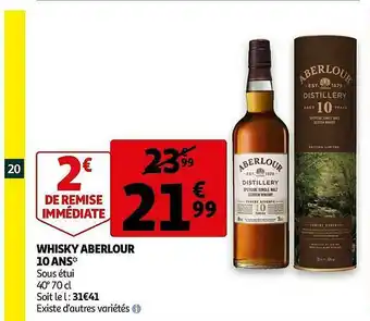 Auchan Whisky Aberlour 10 Ans offre