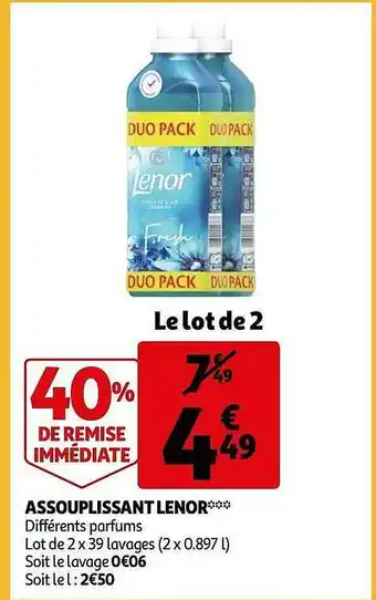 Auchan Assouplissant Lenor offre