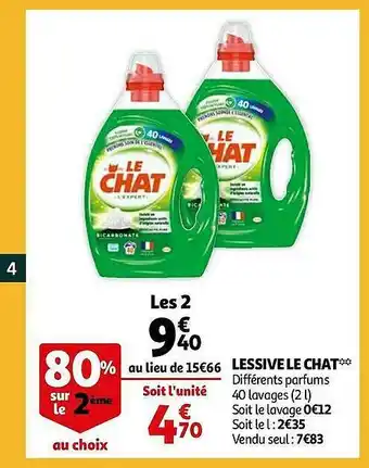 Auchan Lessive Le Chat offre