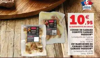 Hyper U Cuisse De Canard Confite Canard Passion Ou Manchons De Canard Confits Canard Passion offre