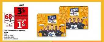 Auchan Crackers Monaco Emmental Belin offre