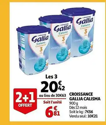 Auchan Croissance Gallia Calisma offre