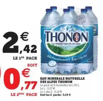 Hyper U Eau Minérale Naturelle Des Alpes Thonon offre