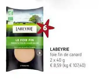 Spar Foie Fin De Canard Labeyrie offre
