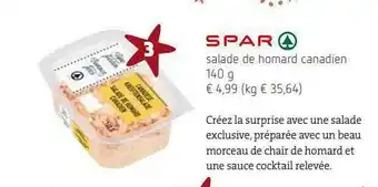 Spar Salade De Homard Canadien offre
