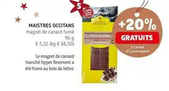 Spar Magret De Canard Fumé Maistres Occitans offre
