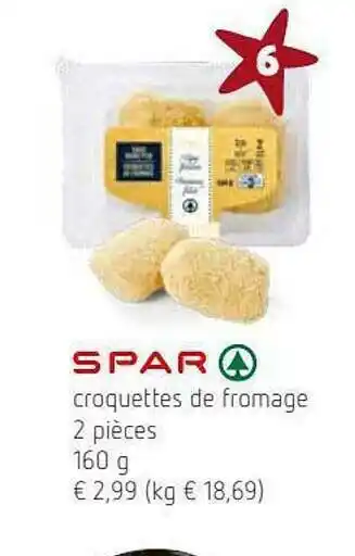 Spar Croquettes De Fromage 2 Pièces Spar offre
