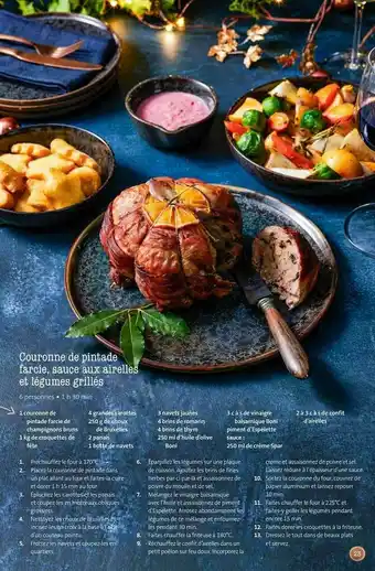 Couronne De Pontade Farcie, Sauce Aux Airelles Et Légumes Grillés