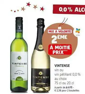 Vin Ou Vin Pétillant 0,0% Vintense