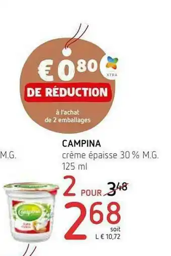 Crème épaisse 30% M.g. Campina
