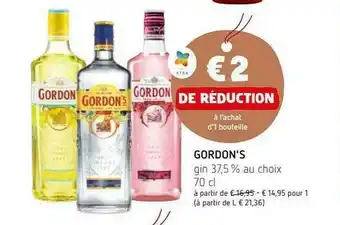 Spar Gin 37,5% Gordon's offre