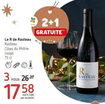 Spar Le R De Rasteau Rasteau Côtes Du Rhône Rouge offre