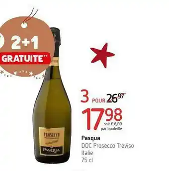 Spar Doc Prosecco Treviso Italie Pasqua offre