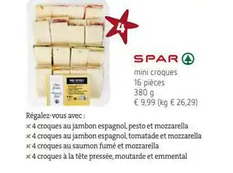 Mini Croques 16 Pièces Spar