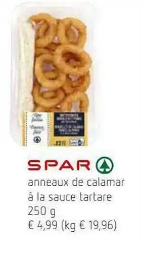 Spar Anneaux De Calamar à La Sauce Tartare offre