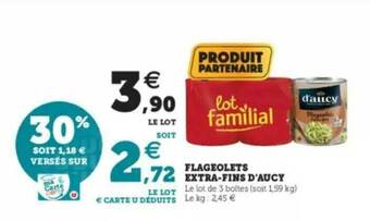 Super U Flageolets Extra-fins D'aucy offre