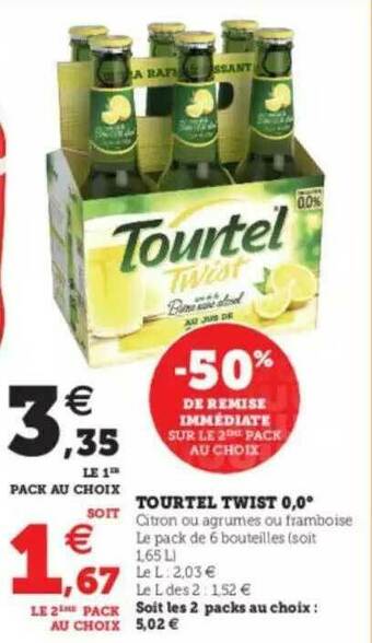Super U Tourtel Twist 0.0° offre
