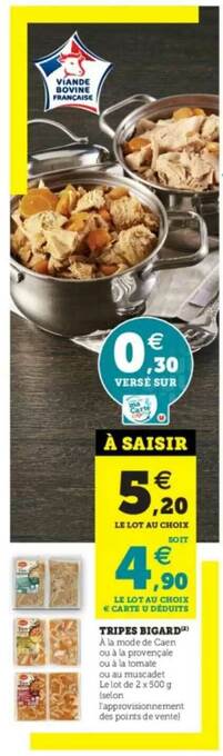 Super U Tripes Bigard offre