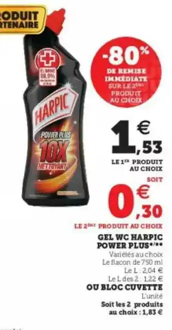 Gel Wc Harpic Power Plus Ou Bloc Cuvette