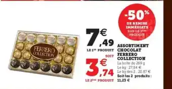 Super U Assortiment Chocolat Ferrero Collection offre