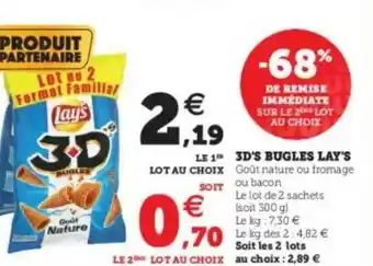 Super U 3d's Bugles Lay's offre