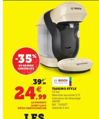 Super U Tassimo Style offre