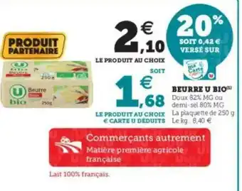 U Express Beurre U Bio offre