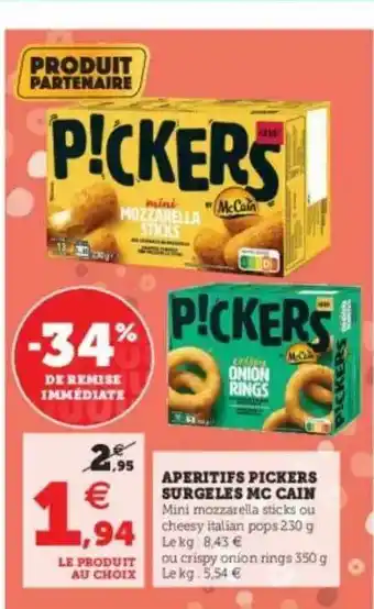 U Express Apéritifs Pickers Surgelés Mc Cain -34% De Remise Immédiate offre