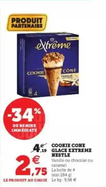 U Express Cookie Cone Glace Extrême Nestlé -34% De Remise Immédiate offre
