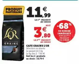 U Express Café Grains L'or -68% De Remise Immédiate Sur Le 2ème Produit Au Choix offre