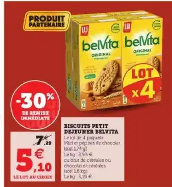 U Express Biscuits Petit Dejeuner Belvita -30% De Remise Immédiate offre