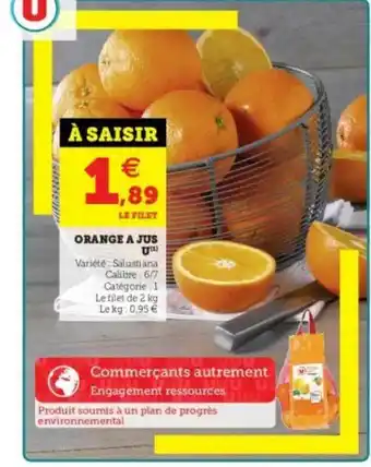 U Express Orange à Jus U offre