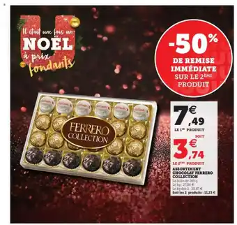 U Express Assortiment Chocolat Ferrero Collection -50% De Remise Immédiate Sur Le 2ème Produit offre