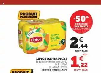 U Express Lipton Ice Tea Pêche -50% De Remise Immédiate Sur Le 2ème Pack offre