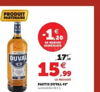 U Express Pastis Duval 45° offre