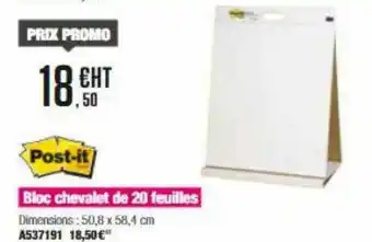 Calipage Post-it Bloc Chevalet De 20 Feuilles offre