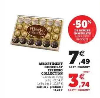 U Express Assortiment Chocolat Ferrero Collection -50% De Remise Immédiate Sur Le 2ème Produit offre