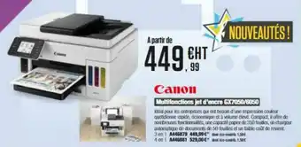 Calipage Multifonctions Jet D'encre Gx7050-6050 Canon offre