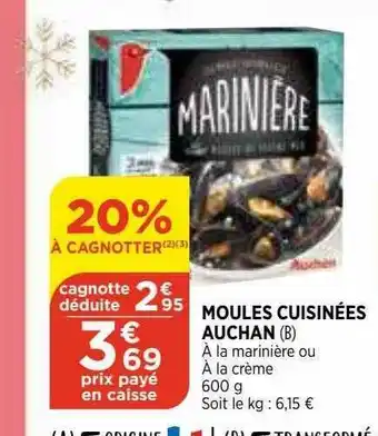 Maximarché Moules Cuisinées Auchan offre