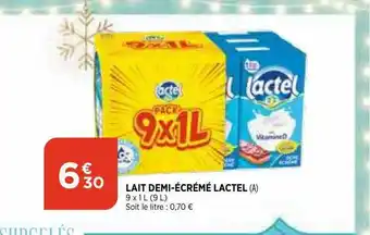 Maximarché Lait Demi-écrémé Lactel offre