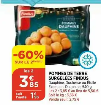 Maximarché Pommes De Terre Surgelées Findus offre
