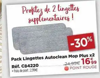Teleshopping Pack Lingettes Autoclean Mop Plus X2 offre