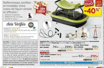 Teleshopping Tonic Wave Tonic Wave Siège offre