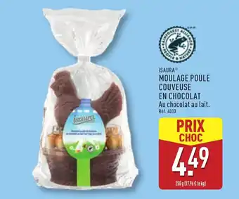 ALDI ISAURA® Moulage poule couveuse en chocolat offre