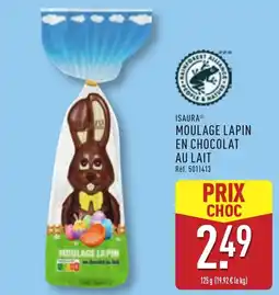 ALDI ISAURA® Moulage lapin en chocolat au lait offre