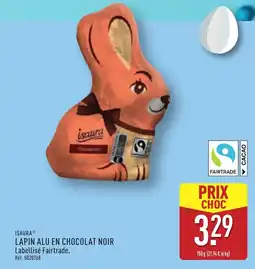 ALDI ISAURA® Lapin alu en chocolat noir offre