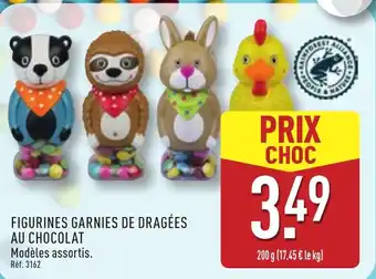 ALDI Figurines garnies de dragées au chocolat offre