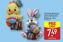 ALDI Peluche musicale avec chocolats offre