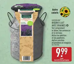 ALDI GARDENLINE® Bidon à lait avec graines offre