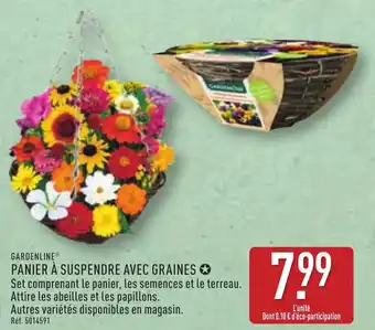 ALDI GARDENLINE® Panier à suspendre avec graines offre